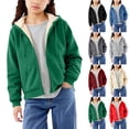 thumbnail image 1 of CFLVAEK Hoodies for Kids Girls Boys Fall Winter Fleece Lined Hooded Sweatshirts Thermal Winter Long Sleeve Jackets with Hood Wine Size 9 Years, 1 of 9
