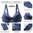 thumbnail image 1 of CFLVAEK Lace Bra for Women Wireless Adjustable Straps Everyday Bra Push Up Full Coverage Bralette Comfort Breathable Seamless Tshirt Bras Wine XXXL, 1 of 9