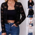 thumbnail image 1 of CFLVAEK Lace Cardigans for Women Dressy Casual Long Sleeve Cardigan Jackets Elegant Open Front Coat Outwear for Dress White XL, 1 of 6