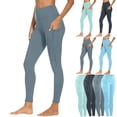 thumbnail image 1 of CFLVAEK Leggings with Pockets for Women Plus Size High Waisted Workout Yoga Pants Stretchy Butt Lifting Athletic Leggings Sky Blue XL, 1 of 10