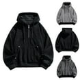 thumbnail image 1 of CFLVAEK Mens Hoodies Loose Fitting Long Sleeve Hooded Pullover Tops Oversized Quarter Zip Sweatshirts Fall Fashion Outfits 2025 Gray XXXL, 1 of 9