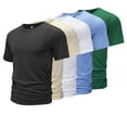 thumbnail image 1 of CFLVAEK Modal T Shirts for Men Comfy Short Sleeve Tshirt Summer Casual Short Sleeve Underwear Solid Color Classic Tees 2025 Green S, 1 of 4