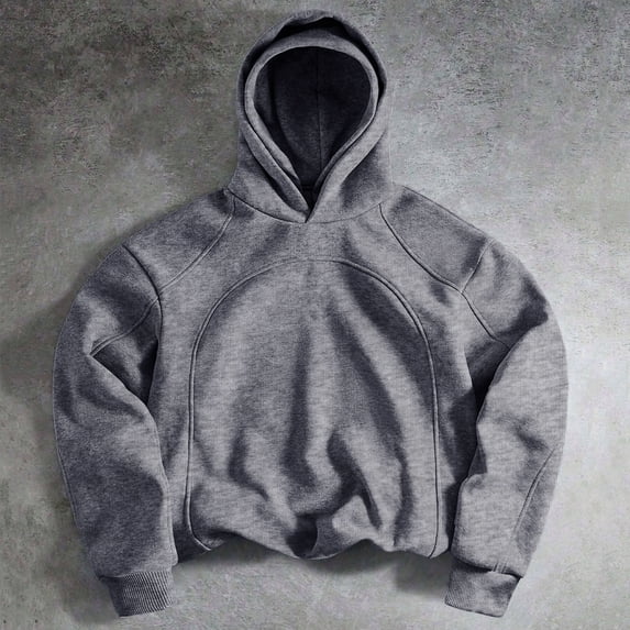 CFLVAEK Oversized Hoodies for Men Loose Fitted Long Sleeve Hooded Sweatshirts Big and Tall Fashion Fall Pullover Tops Gray XXL