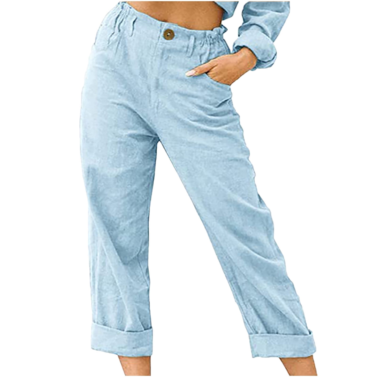 Slim-Sation Petite Straight Leg Capri Pants Size PM