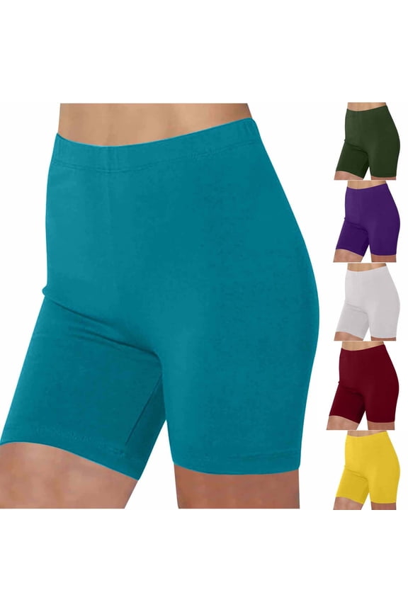 Plus Size Biker Shorts Women High Waisted Tummy Control Biker Shorts Solid Color Workout Gym Sports Shorts Army Green XXXL