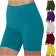 thumbnail image 1 of CFLVAEK Plus Size Biker Shorts Women High Waisted Tummy Control Biker Shorts Solid Color Workout Gym Sports Shorts Wine M, 1 of 6