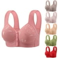 thumbnail image 1 of CFLVAEK Plus Size Bra for Senior Women Front Closure Wirefree Everyday Bras Comfort Seamless Full Coverage Sleep Bralette Push Up Bras for Large Bust Gray XXXL, 1 of 9
