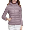 thumbnail image 1 of CFLVAEK Plus Size Down Jackets for Women with Hood Cold Weather Puffer Quilted Coats with Pockets Solid Color Long Sleeve Winter Outerwear Purple XXL, 1 of 7