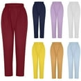 thumbnail image 1 of CFLVAEK Plus Size Scrubs Pants for Women Plus Size Elastic High Waisted Nurse Pants Comfy Slim Leg Working Pants Solid Color Nursing Trousers Wine S, 1 of 5