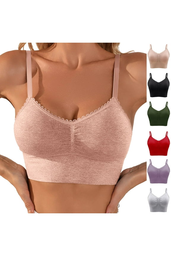 Plus Size Spaghetti Strap Sports Bras for Women High Impact Wireless Bra Seamless Beauty Back Workout Bras Quick Dry Yoga Running Longline Bras Size XXXL
