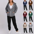 thumbnail image 1 of CFLVAEK Plus Size Sweatsuits Women 2pcs Outfit Casual Zip Up Hoodies Matching Baggy Sweatpants with Pockets Trendy Fall Lounge Jogging Tracksuit Green M, 1 of 9