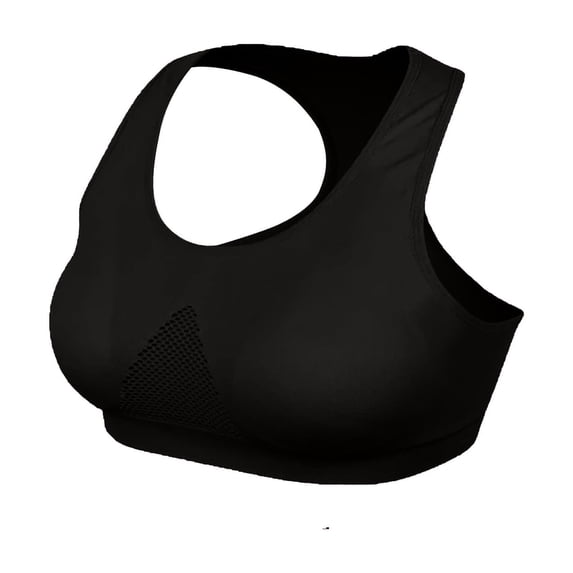 CFLVAEK Plus Size Women's Lightly Racerback Bras with High Impact Support Breathable Mesh Sports Bra Comfy Non-Underwire Workout Bralettes Fully Padded Lift Up Vest Bralette