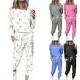 thumbnail image 1 of CFLVAEK Plus Size Womens Sweatpants 2pcs Sets Casual Crewneck Long Sleeve Pullover and Drawstring Sweatpants Cute Heart Graphic Athletic Sweat Suits with Pocket Hot Pink XXL, 1 of 6