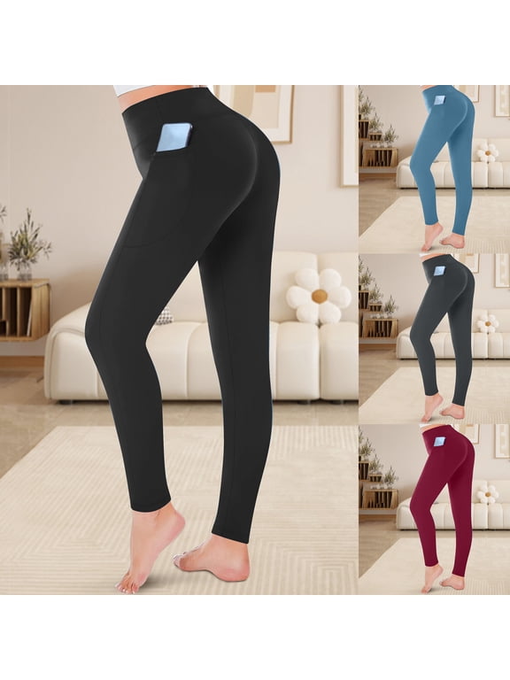 Plus Size Yoga Leggings for Women with Pockets Stretch Seamless Workout Pant Casual High Waisted Gym Fitness Legging Solid Color Butt Lift Pant Dark Gray XXL