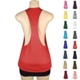 thumbnail image 1 of CFLVAEK Racerback Tank Tops for Women Athletic Crewneck Tank Top Loose Fit Sleeveless Running Tennis Workout Shirts Solid Color Going Out Outfits Yellow M, 1 of 4