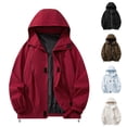 thumbnail image 1 of CFLVAEK Rain Jackets for Men Lightweight Waterproof Windbreaker Coat Big and Tall Zip Up Raincoat with Zipper Pockets Long Sleeve Windproof Rain Jacket Coffee XXXL, 1 of 10