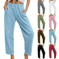 thumbnail image 1 of CFLVAEK Rarrel Sweatpants for Women Loose Fit Wide Leg Lounge Baggy Pants High Waisted Travel Sweatpant with Pockets Green L, 1 of 10