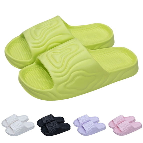 CFLVAEK Slide Sandals for Women and Men Soft Cushion Shower Sandal Comfort Arch Support Slip On Sandals Casual Summer Indoor Ourdoor Slides Size 6
