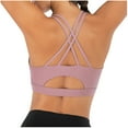 thumbnail image 1 of CFLVAEK Strappy Sports Bras for Women, Comfy Wirefree Support Bra Lightweight Full Coverage Bralettes Cross Back Cutout Exercise Bralette, 1 of 2