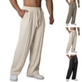 thumbnail image 1 of CFLVAEK Sweatpants for Men Open Bottom with Pockets Big and Tall Pleated Sweatpant Casual Drawstring High Waist Workout Pants Lightweight Wide Leg Trousers Coffee L, 1 of 9