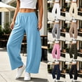thumbnail image 1 of CFLVAEK Sweatpants Women Barrel Wide Leg Baggy Lounge Pants with Pockets Casual Elastic Waist Workout Sweat Pant Army Green L, 1 of 10