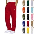 thumbnail image 1 of CFLVAEK Sweatpants for Men Open Bottom Straight Leg Sweatpant with Pockets Casual Drawstring Elastic Waist Sweatpant Workout Gym Running Army Green L, 1 of 5