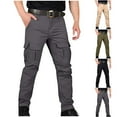 thumbnail image 1 of CFLVAEK Tactical Cargo Pants for Men with Multi Pockets Big and Tall Wide Leg Military Cargo Pant Solid Casual Outdoor Workout Trousers Khaki XXL, 1 of 8