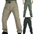 thumbnail image 1 of CFLVAEK Tactical Pants for Men Stretch Water Resistant Cargo Hiking Pant with Multi Pockets Big and Tall Big and Tall Wide Leg Military Workout Trousers Khaki M, 1 of 10