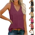 thumbnail image 1 of CFLVAEK Tank Top for Women Loose Fit Sleeveless Summer Tops Casual V Neck Shirts Solid Color Basic Tank Tops Summer Going Out Outfits Gray XL, 1 of 9