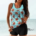 thumbnail image 1 of CFLVAEK Tankini Swimsuits for Women Tankini Bathing Suits Two Piece Graphic Swim Tank Top with Black Shorts Modest Swimsuits 2025 Multicolor XXL, 1 of 6