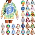 thumbnail image 1 of CFLVAEK Tie Dye Hoodies for Women Oversized Drawstring Long Sleeve Hooded Sweatshirts Fall Fashion 2025 Outfits Yellow L, 1 of 6