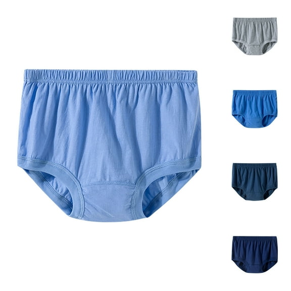 CFLVAEK Underwear Briefs for Elder Women Plus Size High Waist Brief Breathable Cotton Panties Comfort Full Coverage Panty(Dark Blue L)