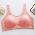 thumbnail image 1 of CFLVAEK No Underwire Leisure Bras for Women Everyday Push Up Bra Daily Moisture Wicking Basic Bralette Breathable Full Coverage Anti Sagging Bras Pink M, 1 of 7