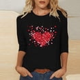 thumbnail image 1 of CFLVAEK Valentine's Day Tshirts for Women Cute Heart Graphic Tees Plus Size Round Neck T Shirts Comfy Short Sleeve Holiday Tops XXL, 1 of 4