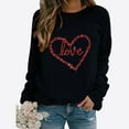 thumbnail image 1 of CFLVAEK Valentines Day Shirts Women Funny Love Heart Print T Shirts Comfy Long Sleeve Holiday Tshirts Loose Fitted Crewneck Tops Valentine's Day Gifts for Women XL, 1 of 3