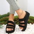 thumbnail image 1 of CFLVAEK Wedge Sandals for Women Wide Width Slide Sandals Casual Open Toe Slip On Flatform Sandat Summer Beach Walking Shoes Size 9, 1 of 9