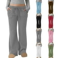 thumbnail image 1 of CFLVAEK Wide Leg Sweatpants Women with Pockets Casual Drawstring High Waisted Sweatpant Plain Baggy Travel Pants Pink S, 1 of 10