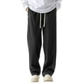 thumbnail image 1 of CFLVAEK Wide Leg Sweatpants for Women Plus Size Drawstring High Waisted Sweatpant Casual Fall Baggy Travel Pants with Pockets Black M, 1 of 3
