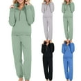 thumbnail image 1 of CFLVAEK Women 2 Piece Outfits Sweatsuits Plus Size Half Zip Long Sleeve Sweatshirts Casual Joggers Tracksuits with Pockets Black XXXL, 1 of 6