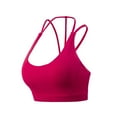 thumbnail image 1 of CFLVAEK Women Cami Bra with Slit Strappy Moisture Wicking Gym Sports Bras Stretch High Support Backless Bra Wireless Medium Impact Yoga Bralettes, 1 of 8