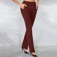 thumbnail image 1 of CFLVAEK Women Linen Palazzo Pants Summer Boho Wide Leg Trousers Smocked Elastic Waist Lounge Pant Trendy Beach Travel Vacation Baggy Pants, 1 of 5