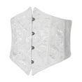 thumbnail image 1 of CFLVAEK Women's Corset Belts Brocade Floral Print Buckle Waist Trainer Elegant Sleeveless Underbust Bustier Top for Dress, 1 of 2