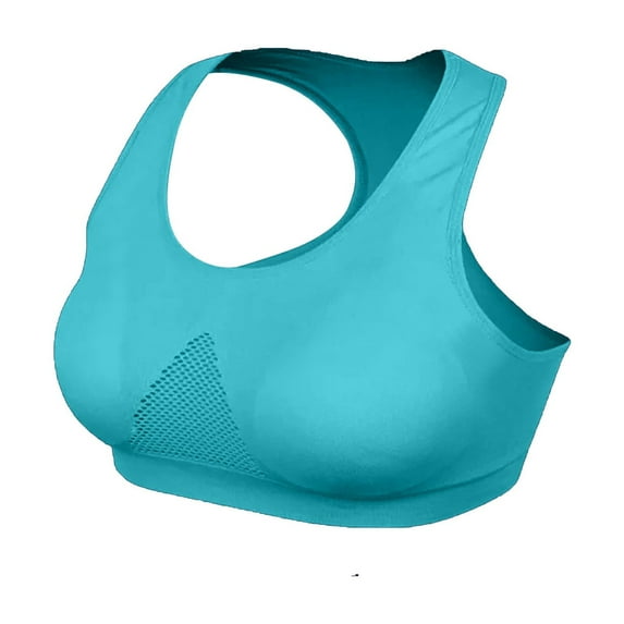CFLVAEK Women's Lightly Racerback Bras with High Impact Support Breathable Mesh Sports Bra Comfy Non-Underwire Workout Bralettes Fully Padded Lift Up Vest Bralette