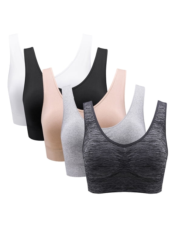 Women's Quick Dry Sports Bras Comfort Wireless Workout Yoga Breathable Lift Up Sports Bra Comfort Beauty Back Gym Activewear Bra 2025 XXL