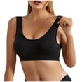 thumbnail image 1 of CFLVAEK Women's Ribbed Sports Bras for Heavy Breasts Comfy Scoop Neck Wirefree Bra Padding Streth Workout Bralette Moisture Wicking Fully Exercise Bralettes, 1 of 3