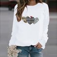 thumbnail image 1 of CFLVAEK Women's Valentines Day Long Sleeve Sweatshirts Loose Fitting Crewneck Tops Cute Plaid Heart Print Shirts Valentine' Day Gifts for Her 2025 L, 1 of 8