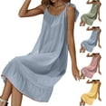 thumbnail image 1 of CFLVAEK Womens Nightgowns Plus Size Scoop Neck Sleepwear Lightweight Sleeveless Chemise Nightgown Casual Summer Lounge Dress 2025 XXXL（对应码标5）, 1 of 7