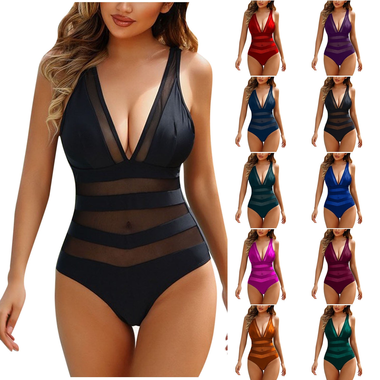 CFLVAEK Womens One Piece Swimsuits Tummy Control Summer Bathing Suit ...