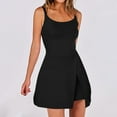 thumbnail image 1 of CFLVAEK Womens Sleeveless Skirt Dresses with Shorts Underneath Side Split Fit Flare Mini Dress Plain Square Neck Tennis Dresses Loose Exercise Tshirt Dress, 1 of 9