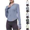 thumbnail image 1 of CFLVAEK Womens Sun Protection Clothing UPF 50+ Full Zip Long Sleeve Hoodie Jackets Lightweight Summer Sun Shirts for Hiking Outdoot Workout, 1 of 8